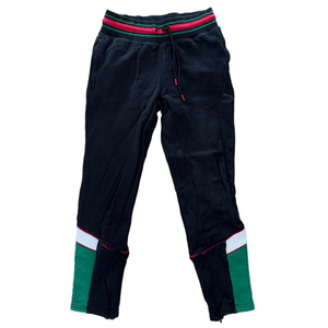 Puma Black Joggers with Green Red Accents Size Medium Sweatpants